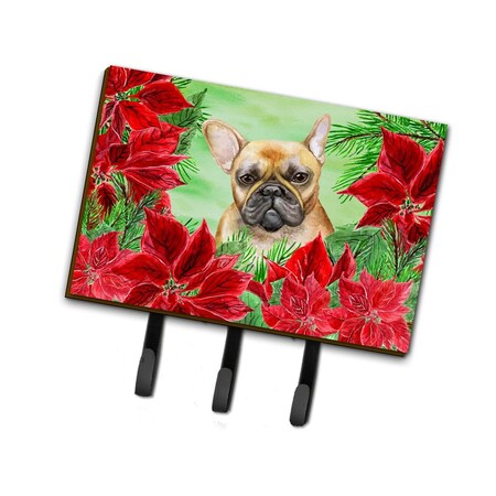 Carolines Treasures French Bulldog Poinsettas Leash or Key Holder CK1336TH68